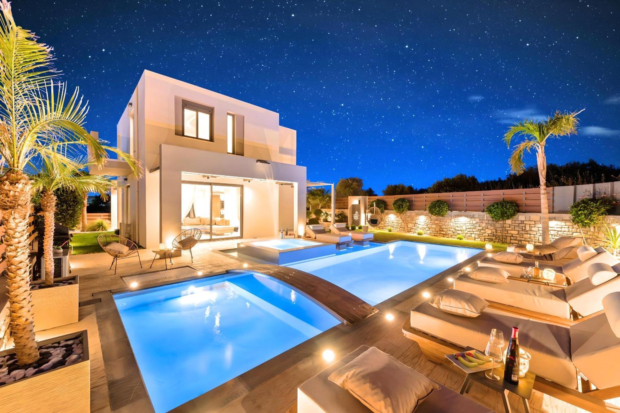 Minoas Villas Heated Pool Kournás Eksteriør bilde