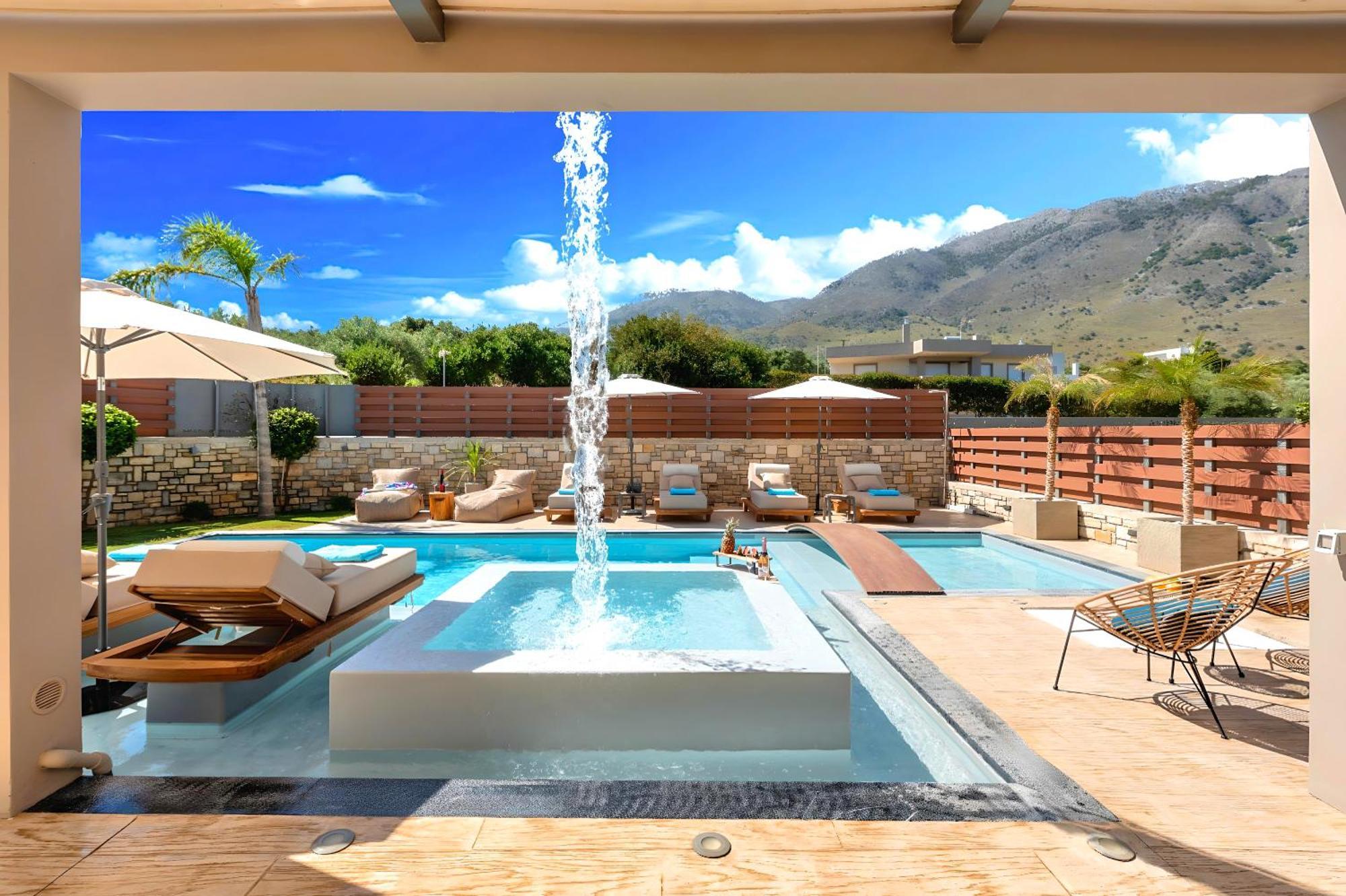 Minoas Villas Heated Pool Kournás Eksteriør bilde