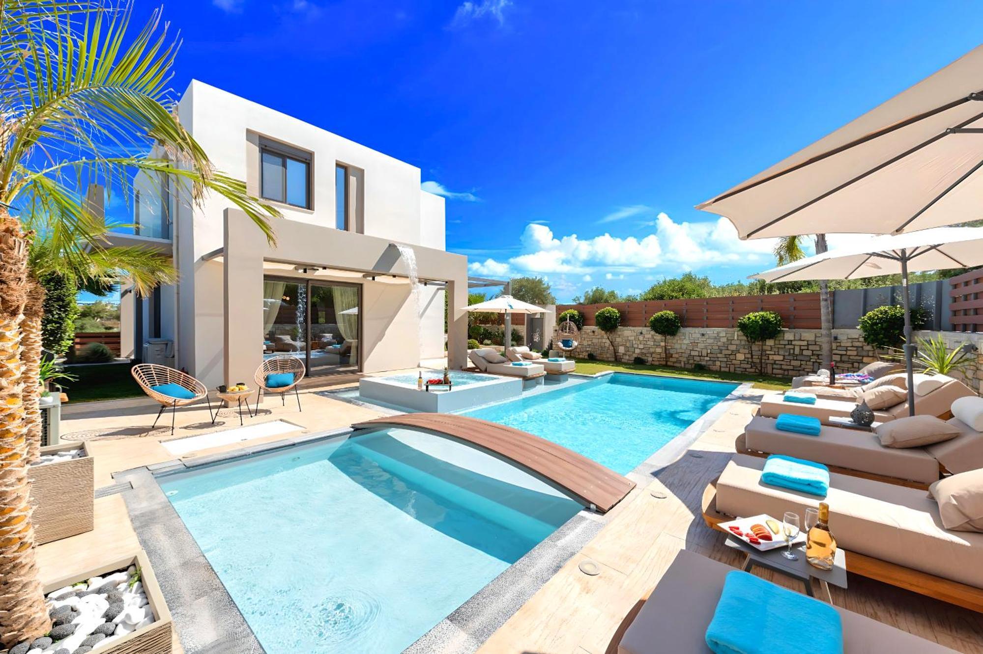 Minoas Villas Heated Pool Kournás Eksteriør bilde