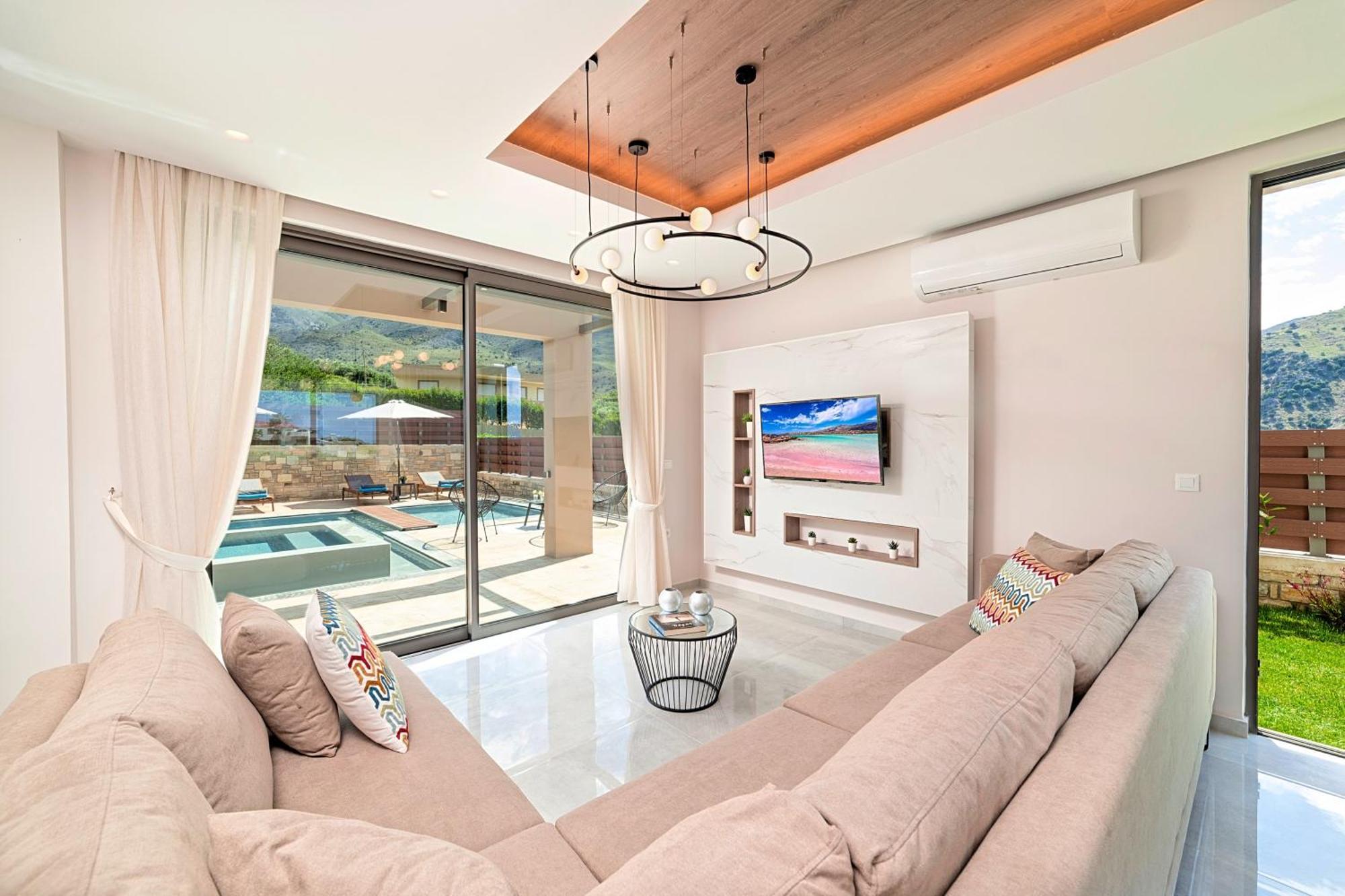 Minoas Villas Heated Pool Kournás Eksteriør bilde