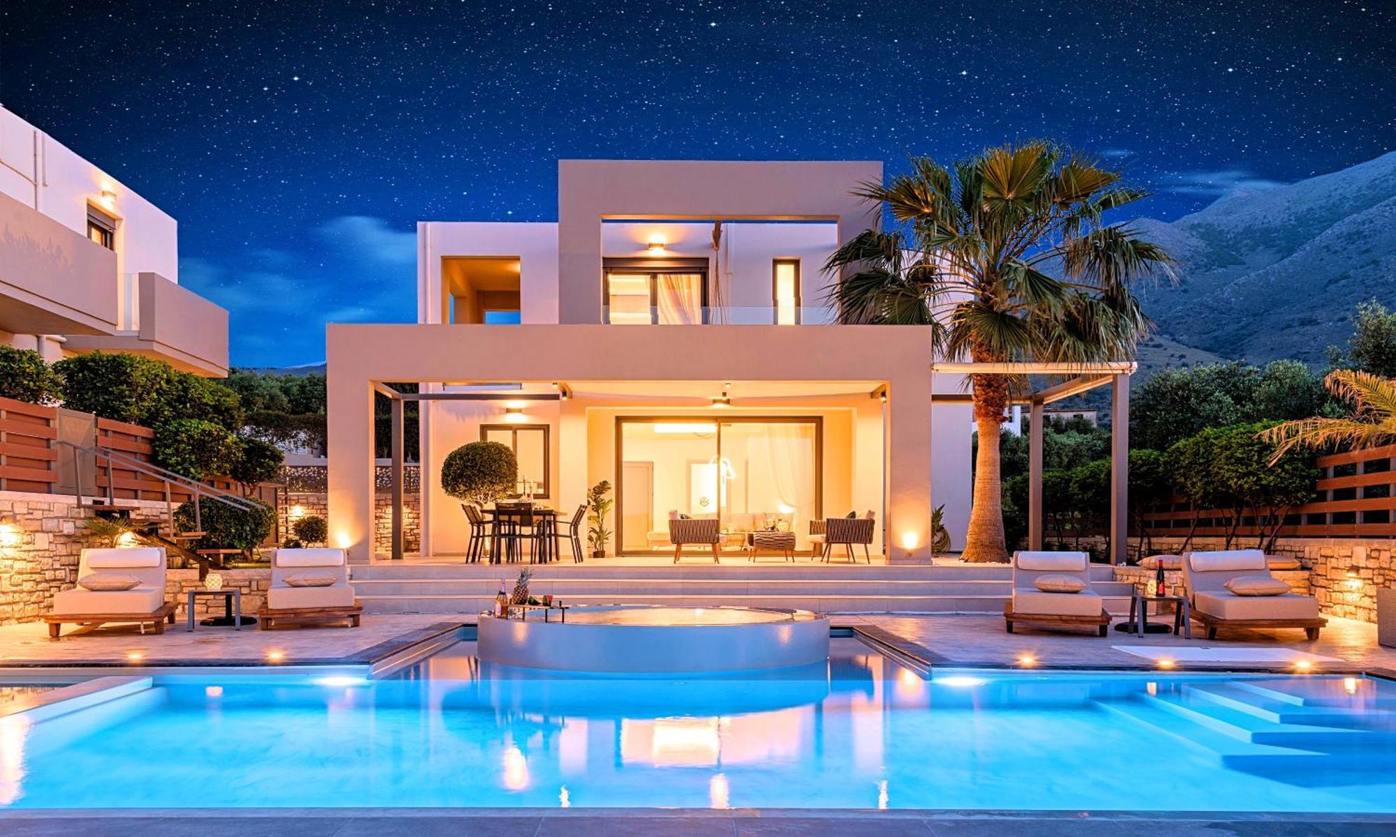 Minoas Villas Heated Pool Kournás Eksteriør bilde