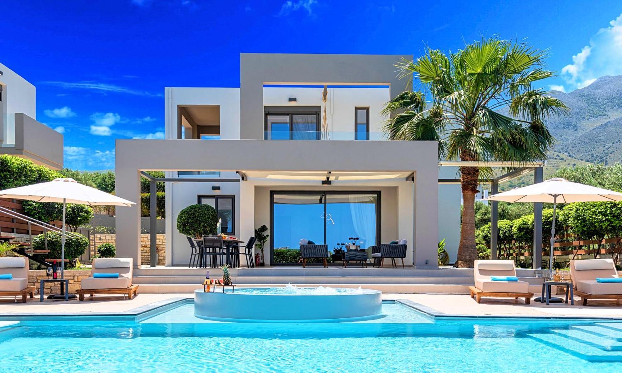 Minoas Villas Heated Pool Kournás Eksteriør bilde