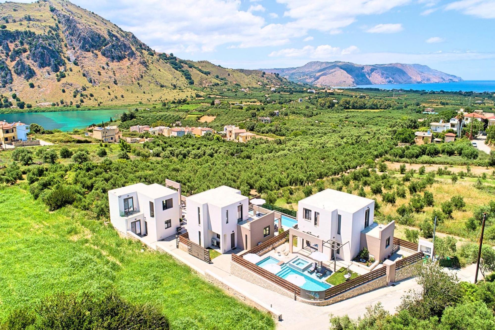 Minoas Villas Heated Pool Kournás Eksteriør bilde